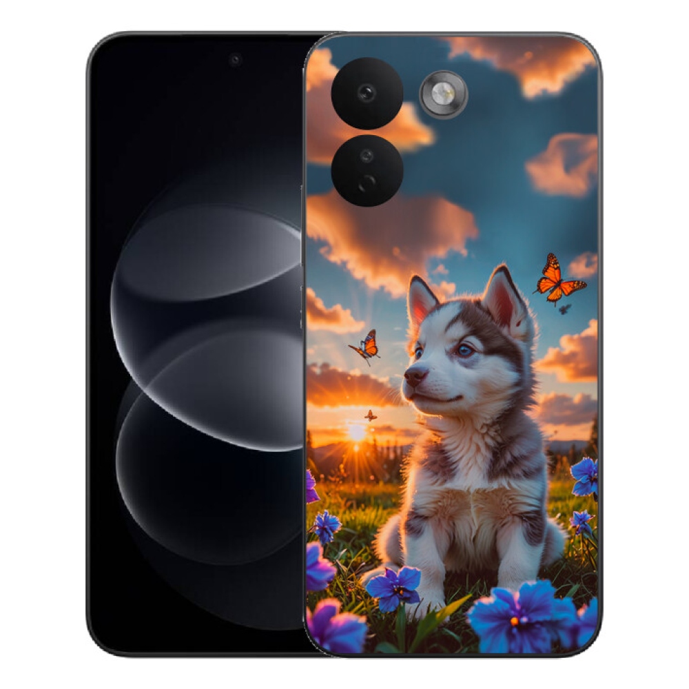 Gelový kryt mmCase na Xiaomi Redmi Note 17 Pro Max 5G - husky při západu slunce