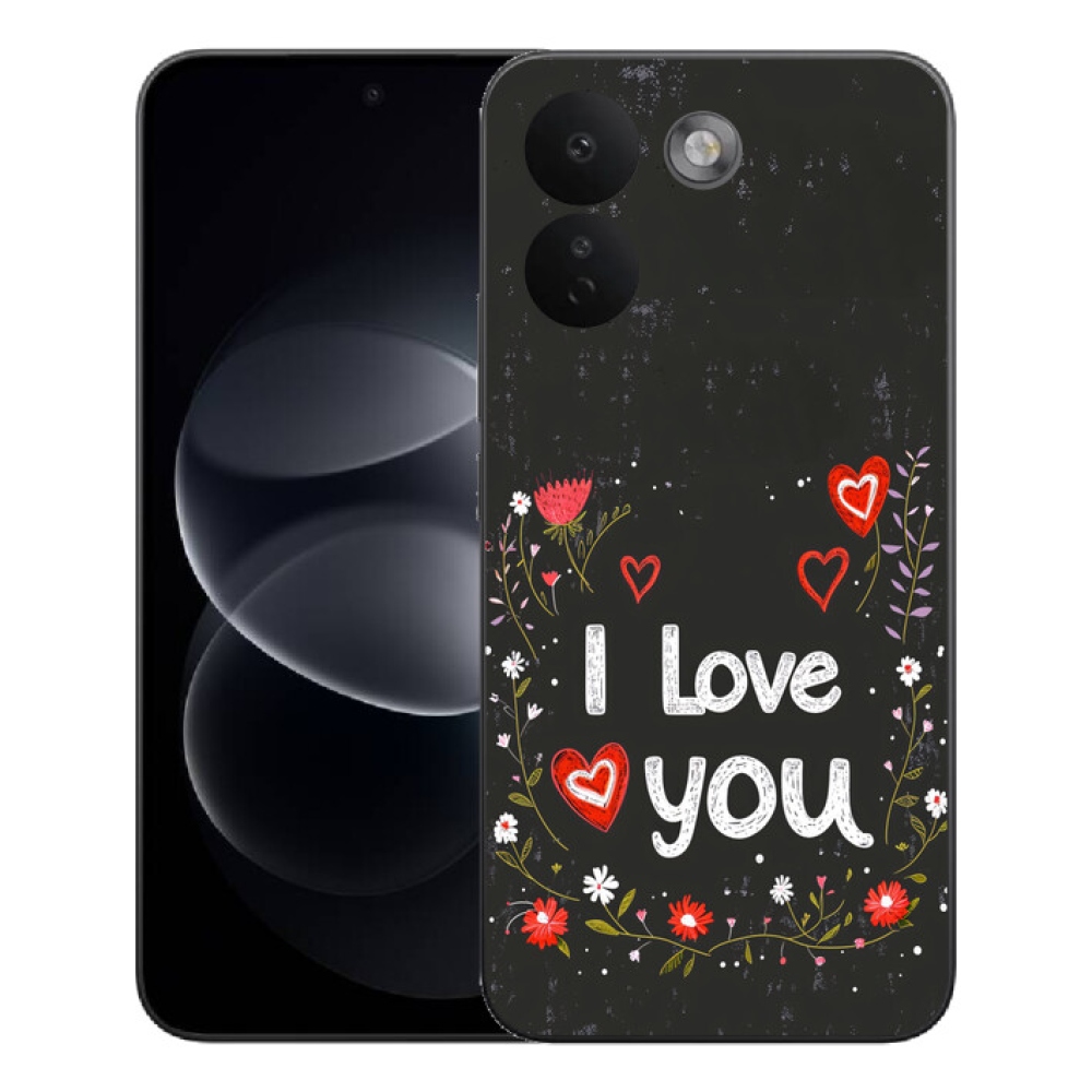 Gelový kryt mmCase na Xiaomi Redmi Note 17 Pro Max 5G - I love you černé pozadí