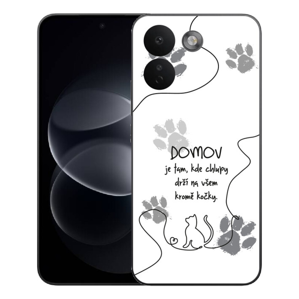 Gelový kryt mmCase na Xiaomi Redmi Note 17 Pro Max 5G - kočičí motiv bílé pozadí