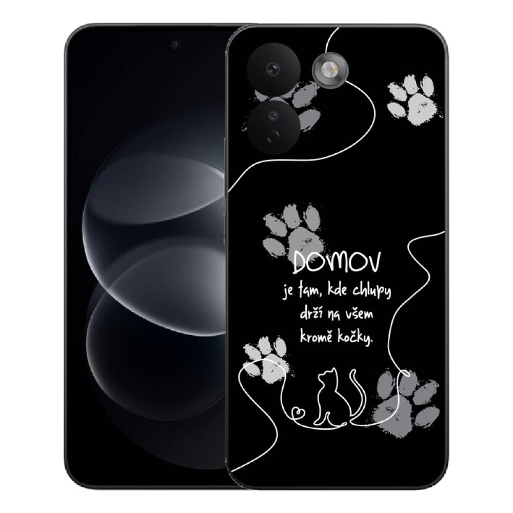 Gelový kryt mmCase na Xiaomi Redmi Note 17 Pro Max 5G - kočičí motiv černé pozadí