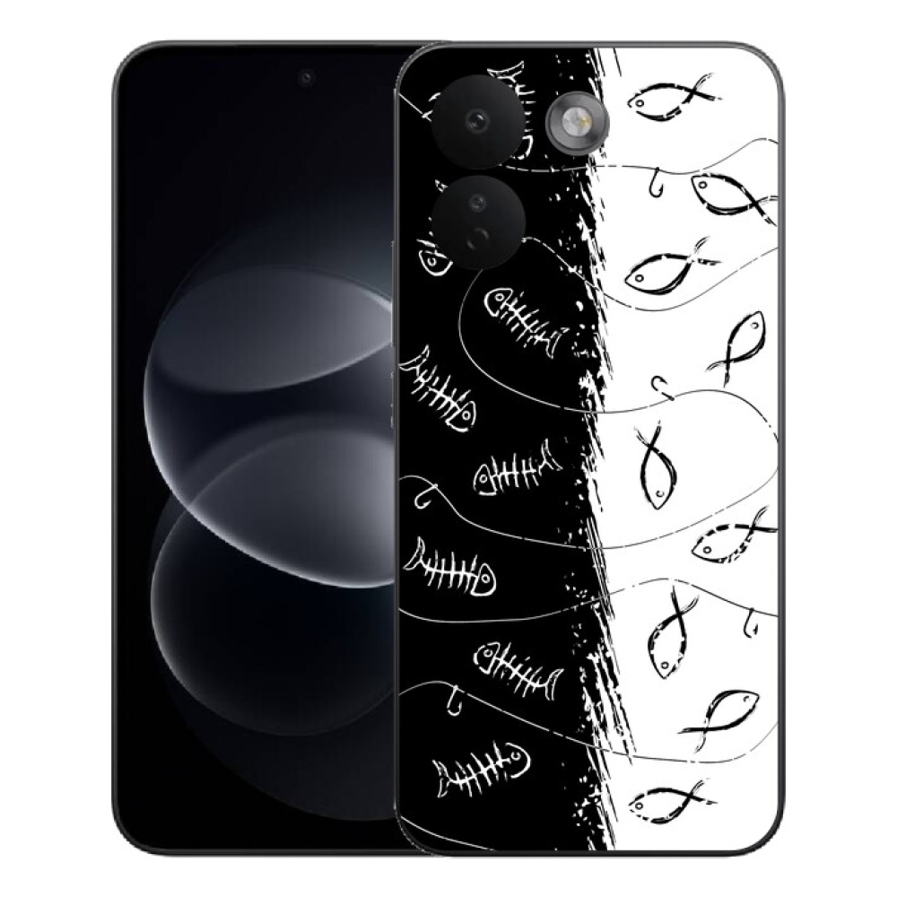 Gelový kryt mmCase na Xiaomi Redmi Note 17 Pro Max 5G - kostry a rybky