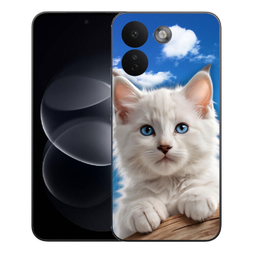 Gelový kryt mmCase na Xiaomi Redmi Note 17 Pro Max 5G - kotě a oblaka