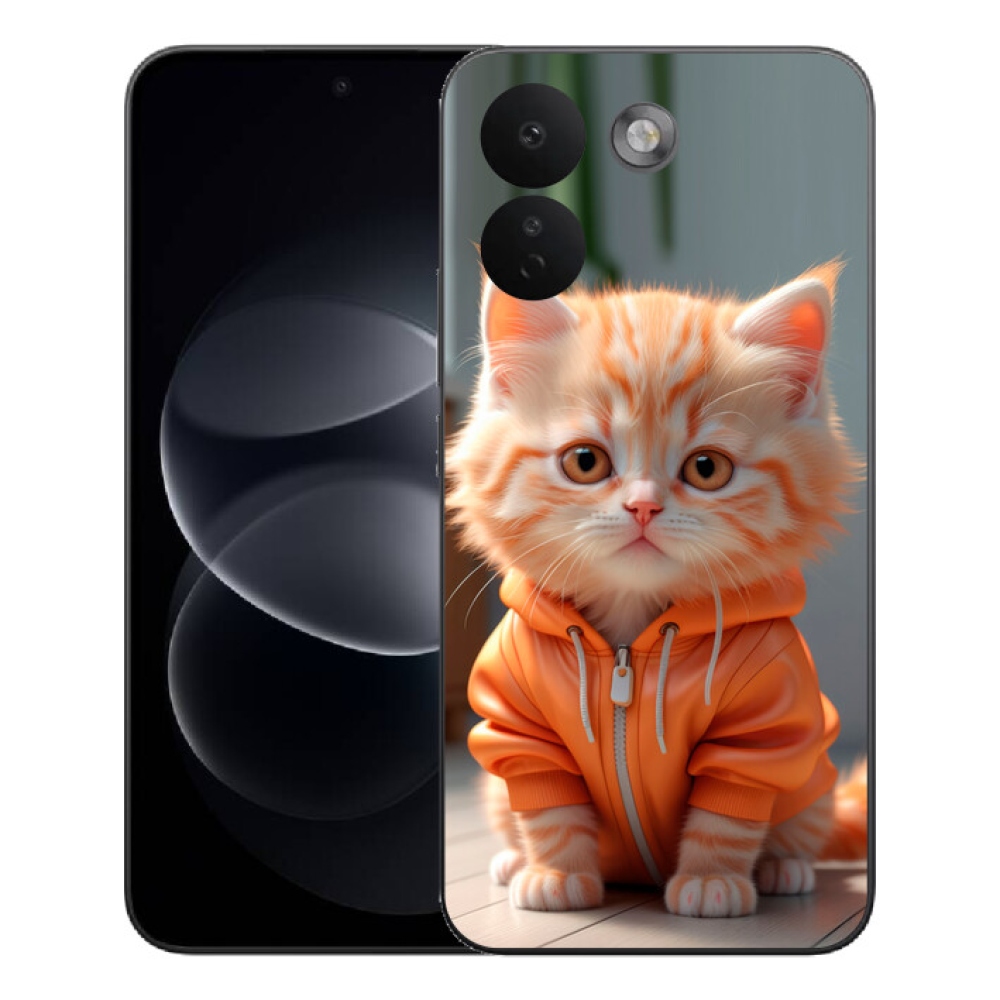 Gelový kryt mmCase na Xiaomi Redmi Note 17 Pro Max 5G - kotě v mikině