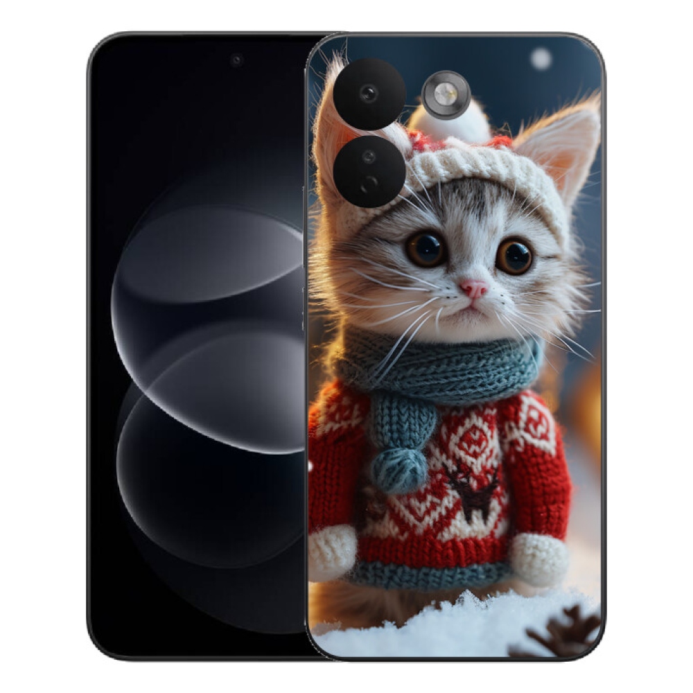 Gelový kryt mmCase na Xiaomi Redmi Note 17 Pro Max 5G - kotě ve svetru