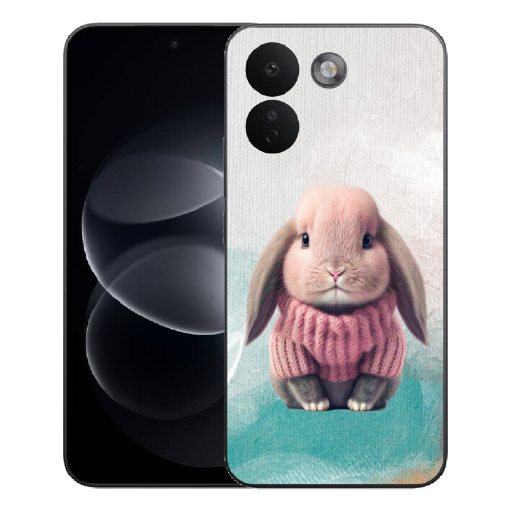 Gelový kryt mmCase na Xiaomi Redmi Note 17 Pro Max 5G - králíček ve svetru