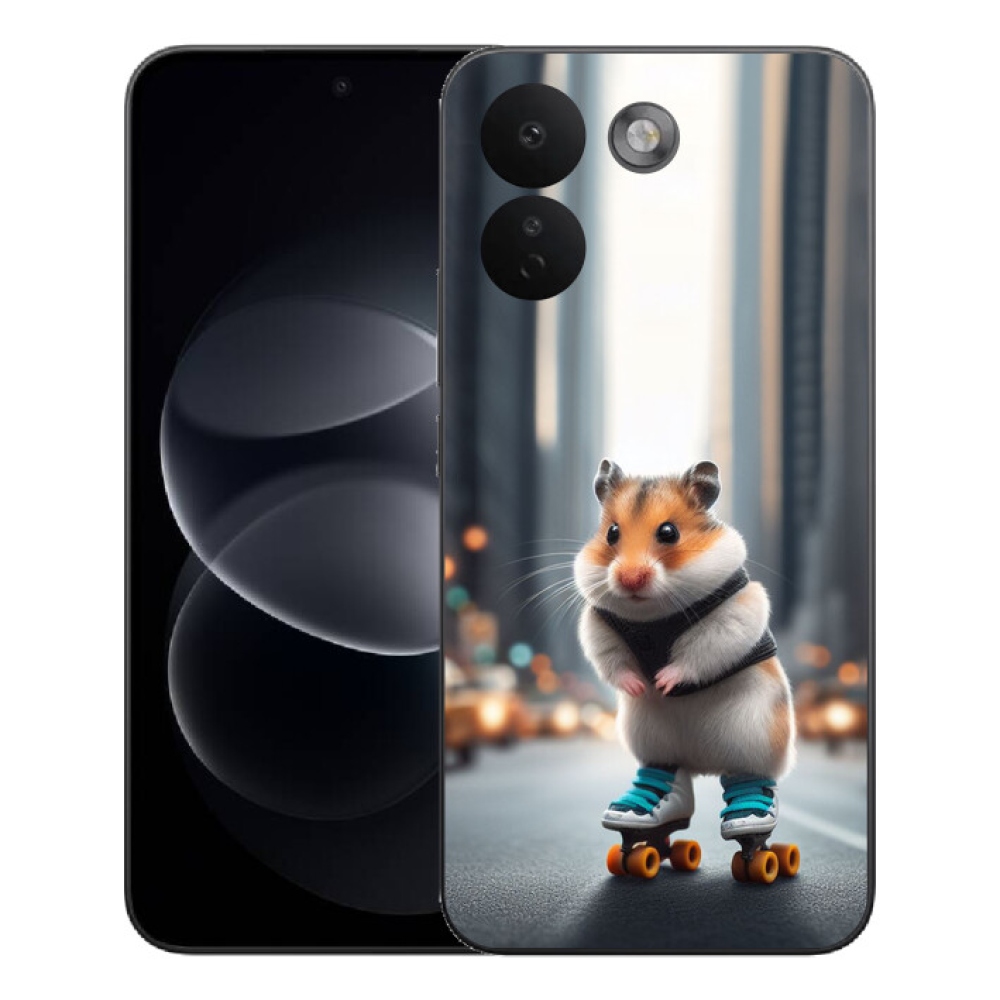 Gelový kryt mmCase na Xiaomi Redmi Note 17 Pro Max 5G - křeček na bruslích