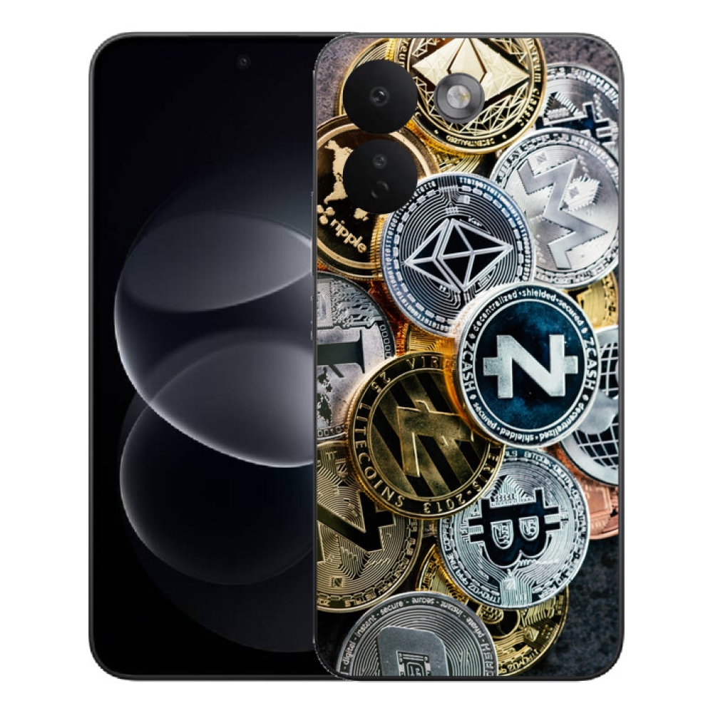 Gelový kryt mmCase na Xiaomi Redmi Note 17 Pro Max 5G - kryptoměny