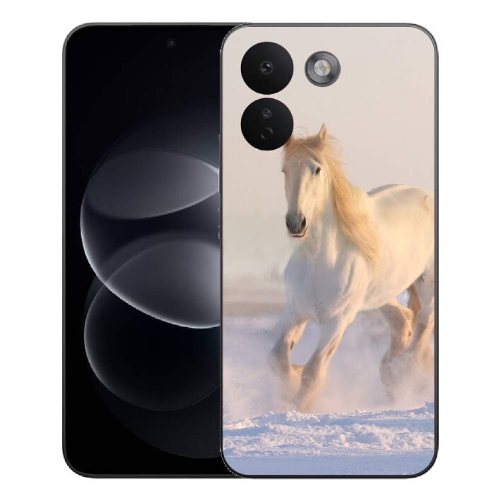 Gelový kryt mmCase na Xiaomi Redmi Note 17 Pro Max 5G - kůň ve sněhu
