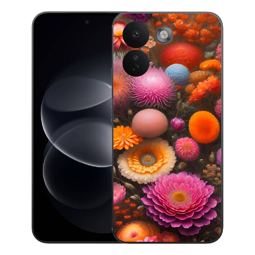 Gelový kryt mmCase na Xiaomi Redmi Note 17 Pro Max 5G - květinová kompozice