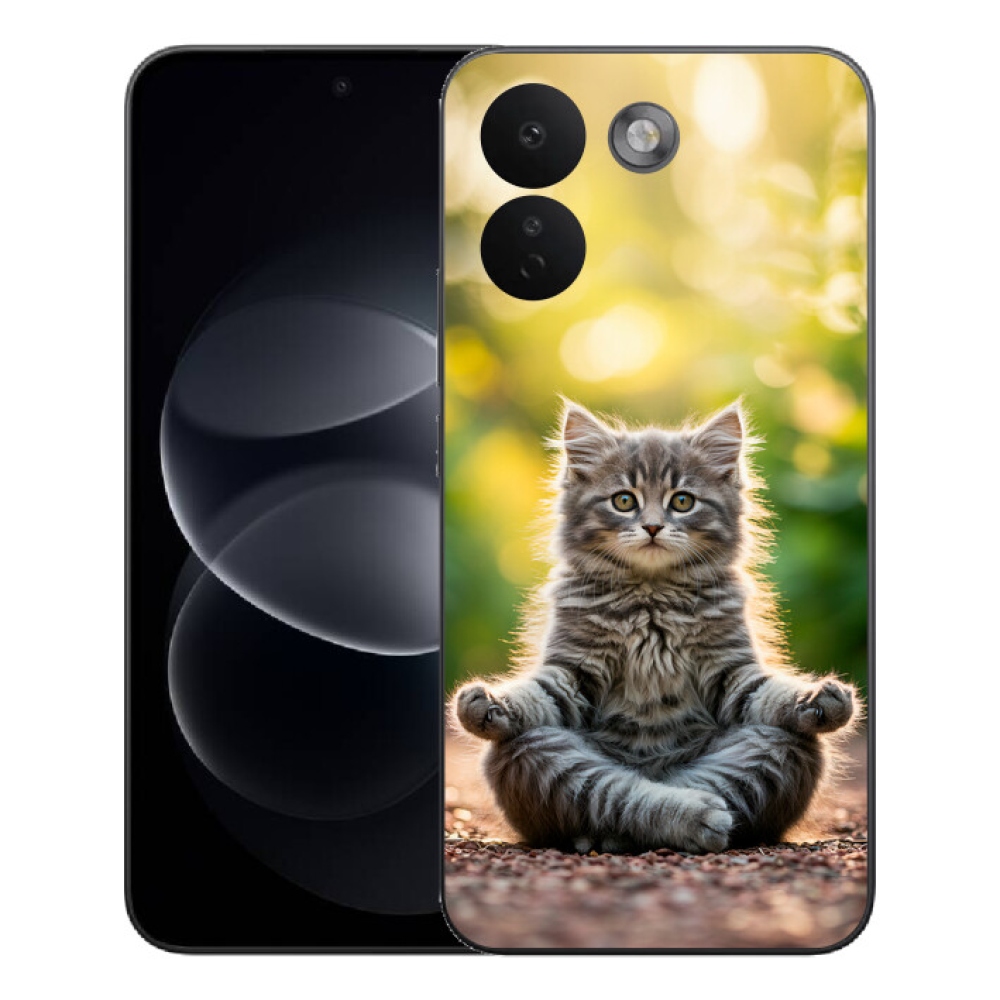Gelový kryt mmCase na Xiaomi Redmi Note 17 Pro Max 5G - meditující kotě
