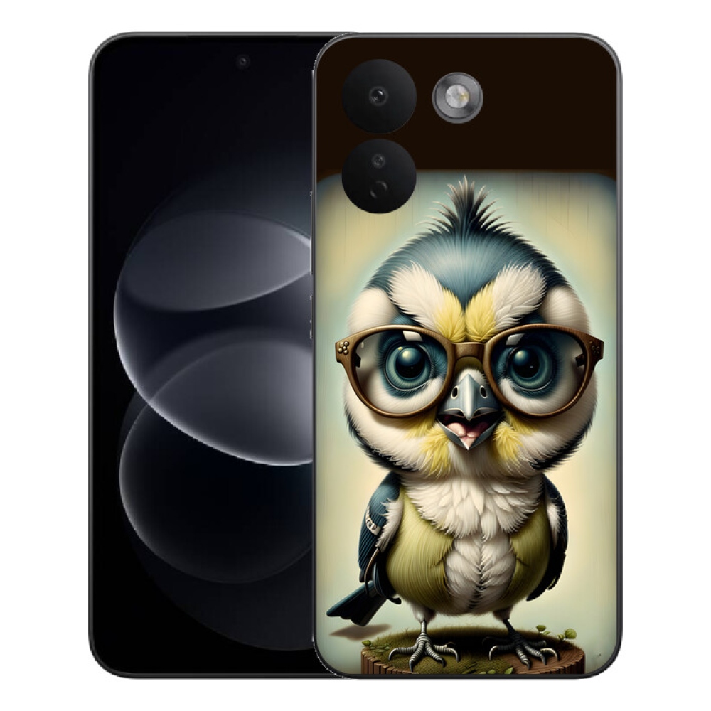 Gelový kryt mmCase na Xiaomi Redmi Note 17 Pro Max 5G - mládě s brýlemi