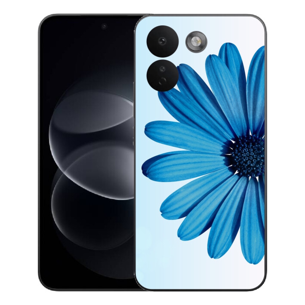 Gelový kryt mmCase na Xiaomi Redmi Note 17 Pro Max 5G - modrá kopretina