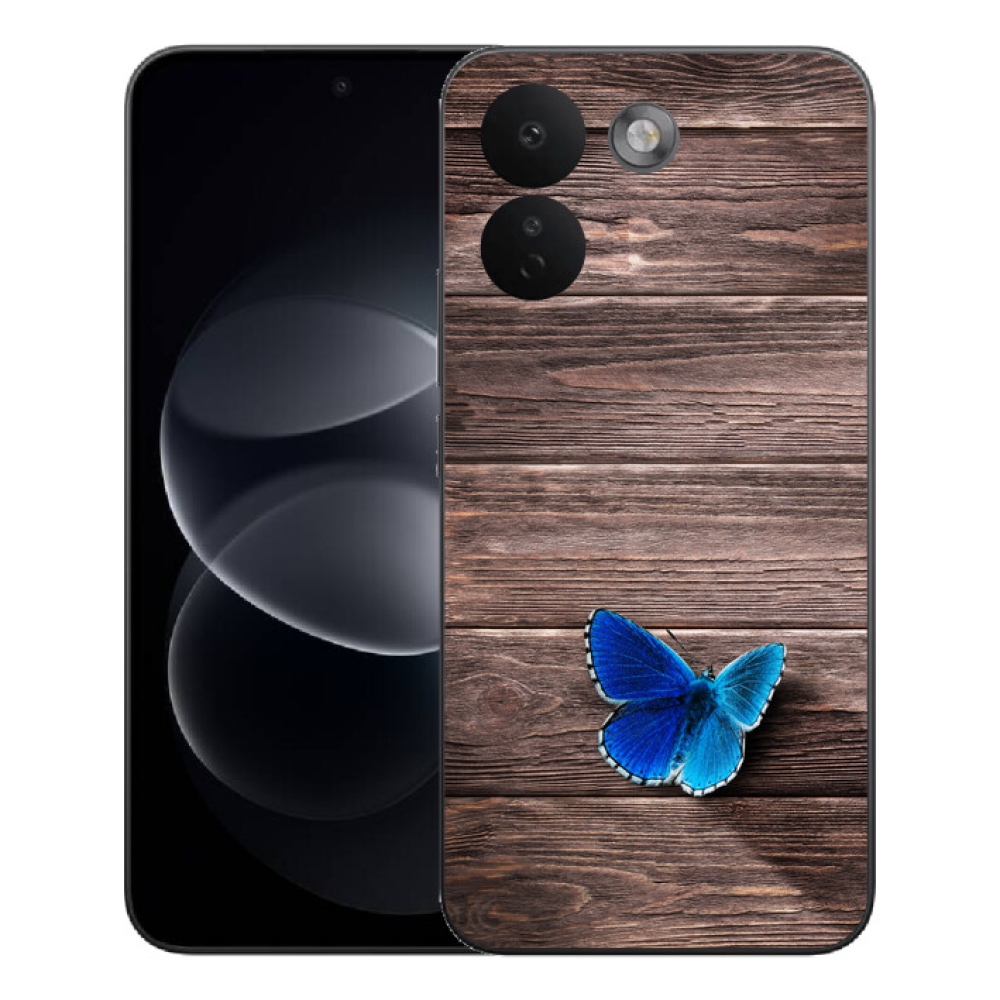 Gelový kryt mmCase na Xiaomi Redmi Note 17 Pro Max 5G - modrý motýl 1