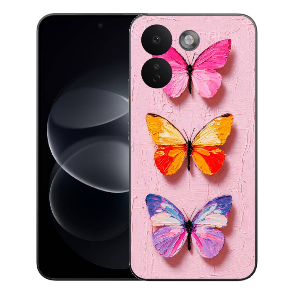 Gelový kryt mmCase na Xiaomi Redmi Note 17 Pro Max 5G - motýlí trojice