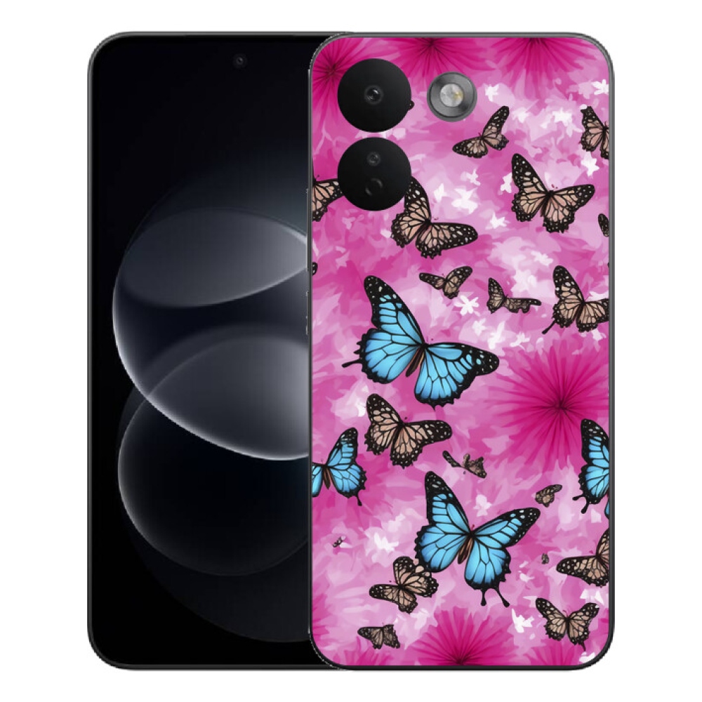 Gelový kryt mmCase na Xiaomi Redmi Note 17 Pro Max 5G - motýlí zahrada