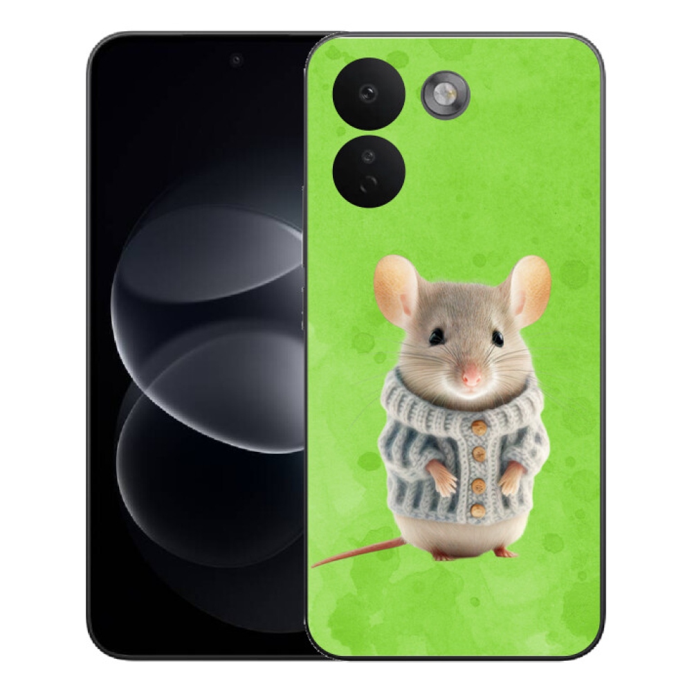 Gelový kryt mmCase na Xiaomi Redmi Note 17 Pro Max 5G - myška ve svetru