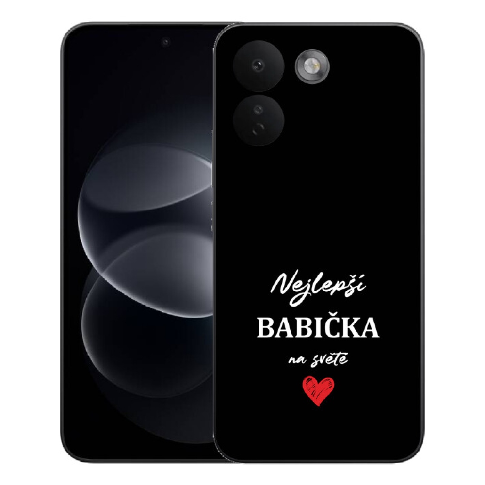 Gelový kryt mmCase na Xiaomi Redmi Note 17 Pro Max 5G - nejlepší babička 1 černé pozadí