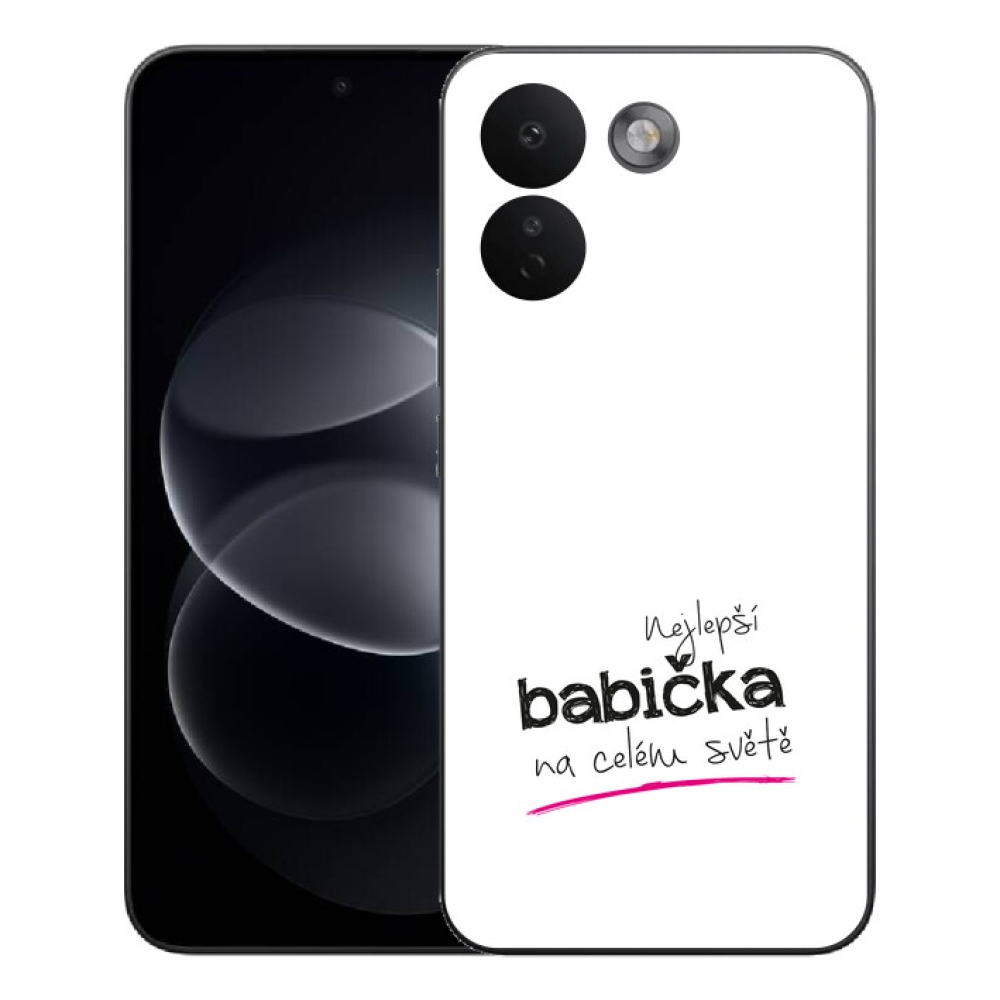 Gelový kryt mmCase na Xiaomi Redmi Note 17 Pro Max 5G - nejlepší babička 4 bílé pozadí