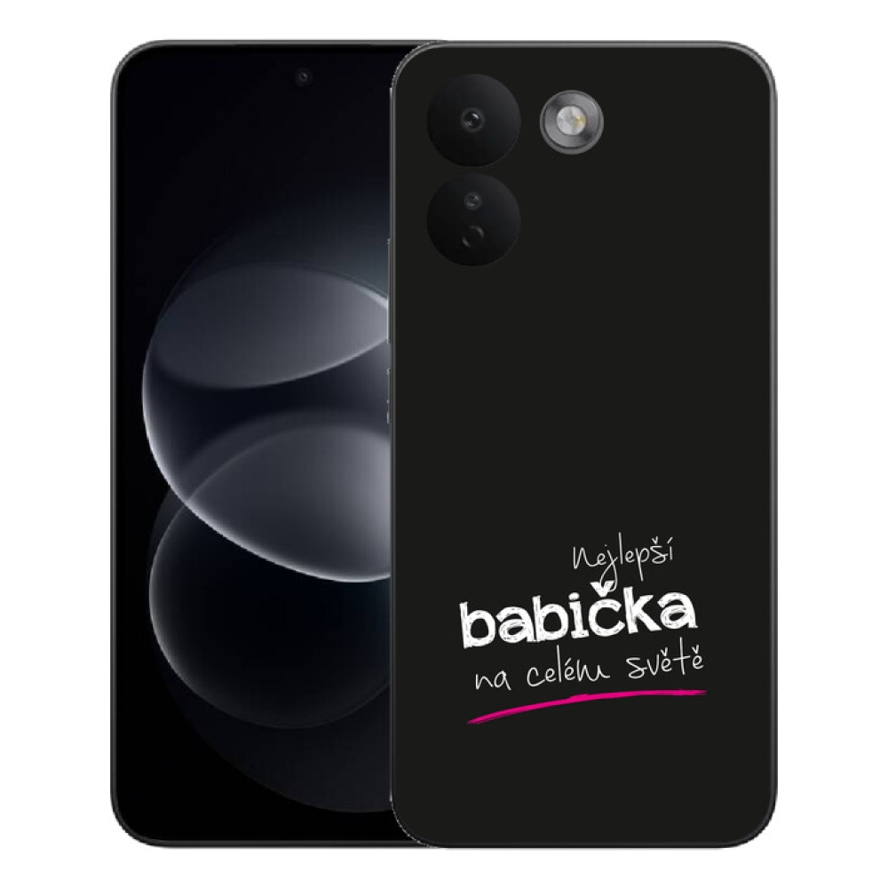 Gelový kryt mmCase na Xiaomi Redmi Note 17 Pro Max 5G - nejlepší babička 4 černé pozadí
