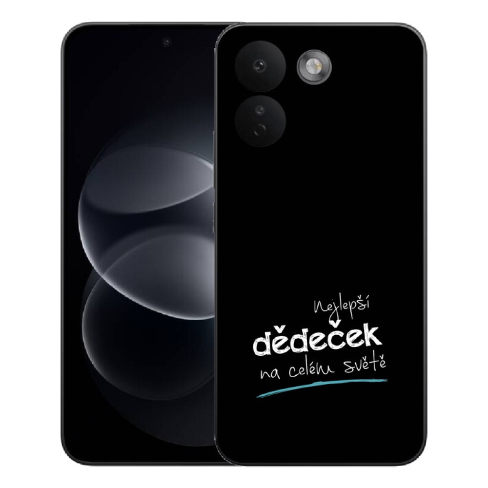 Gelový kryt mmCase na Xiaomi Redmi Note 17 Pro Max 5G - nejlepší dědeček 3 černé pozadí