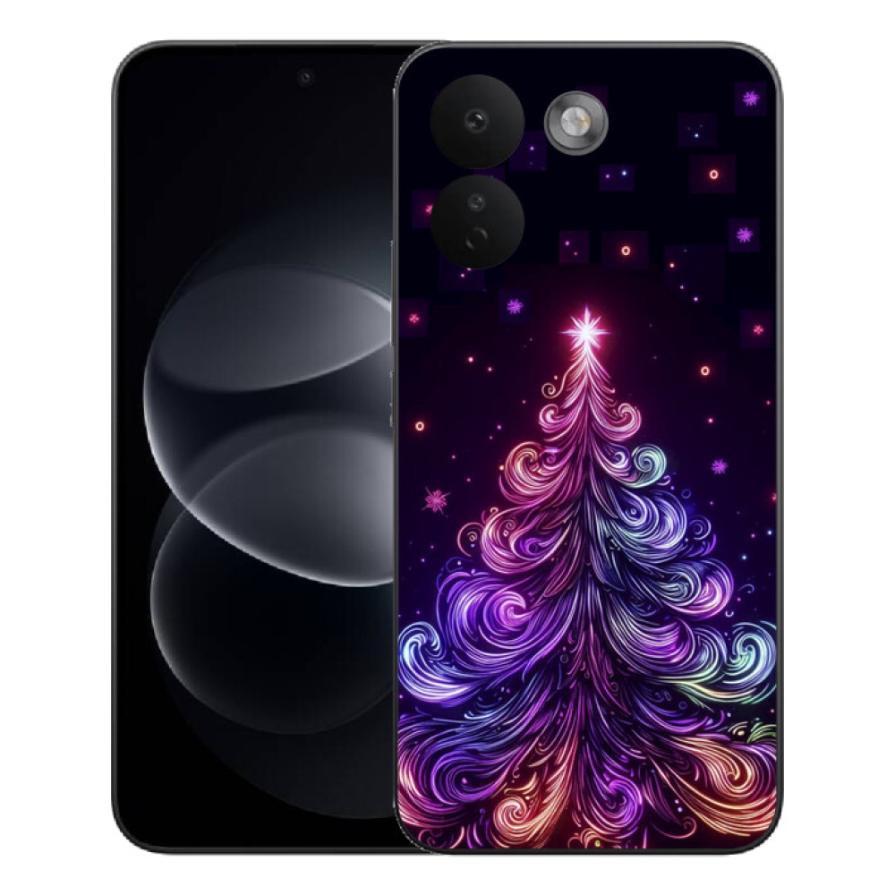 Gelový kryt mmCase na Xiaomi Redmi Note 17 Pro Max 5G - neonový vánoční stromek 1