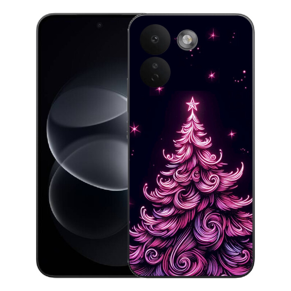 Gelový kryt mmCase na Xiaomi Redmi Note 17 Pro Max 5G - neonový vánoční stromek 2