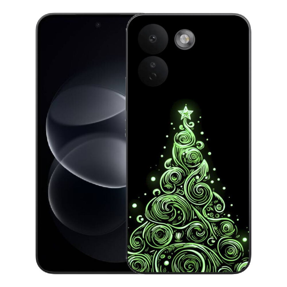 Gelový kryt mmCase na Xiaomi Redmi Note 17 Pro Max 5G - neonový vánoční stromek 3
