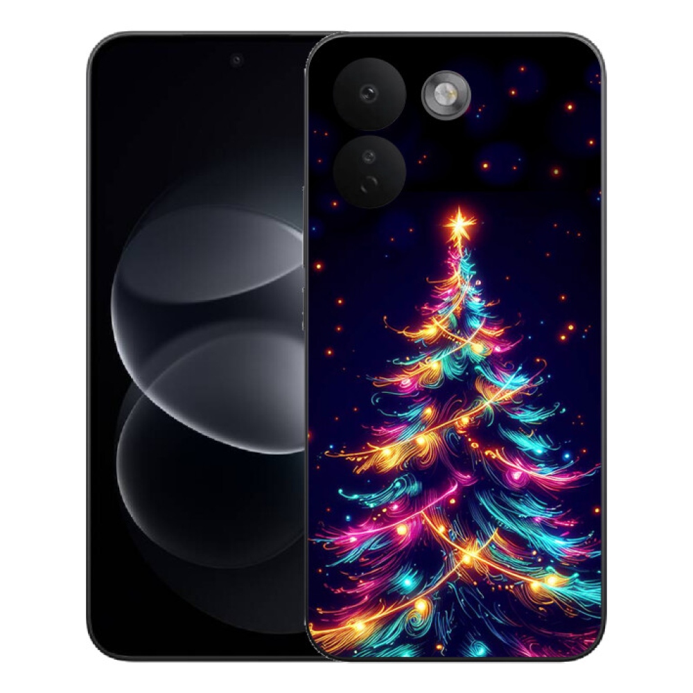 Gelový kryt mmCase na Xiaomi Redmi Note 17 Pro Max 5G - neonový vánoční stromek
