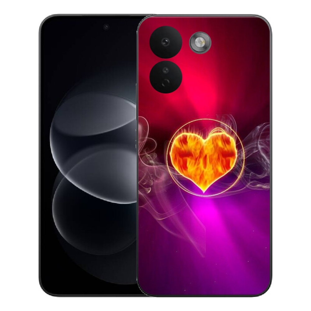 Gelový kryt mmCase na Xiaomi Redmi Note 17 Pro Max 5G - ohnivé srdce