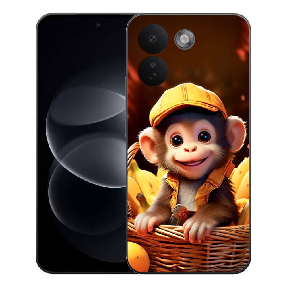 Gelový kryt mmCase na Xiaomi Redmi Note 17 Pro Max 5G - opice v košíku