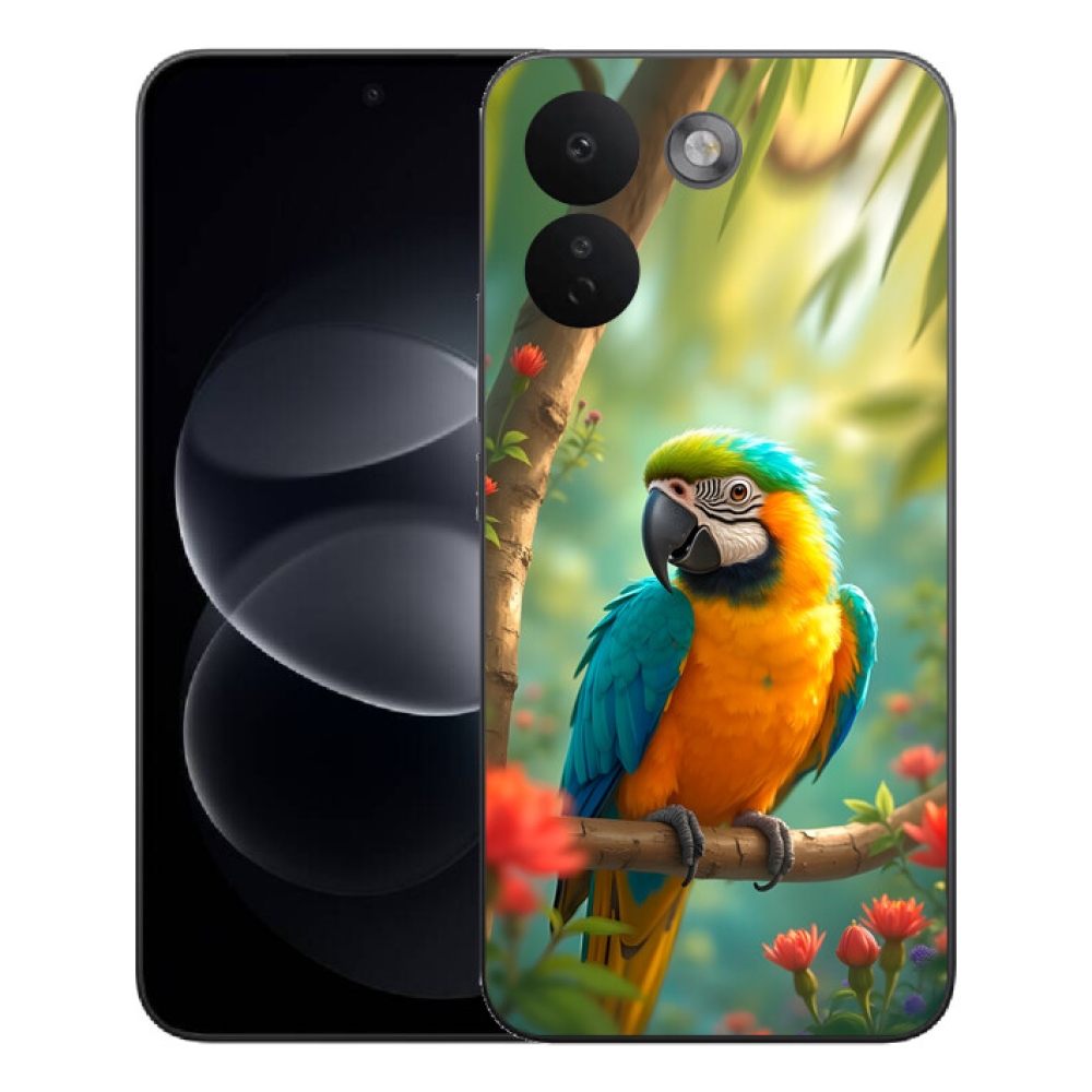 Gelový kryt mmCase na Xiaomi Redmi Note 17 Pro Max 5G - papoušek ara modrožlutá