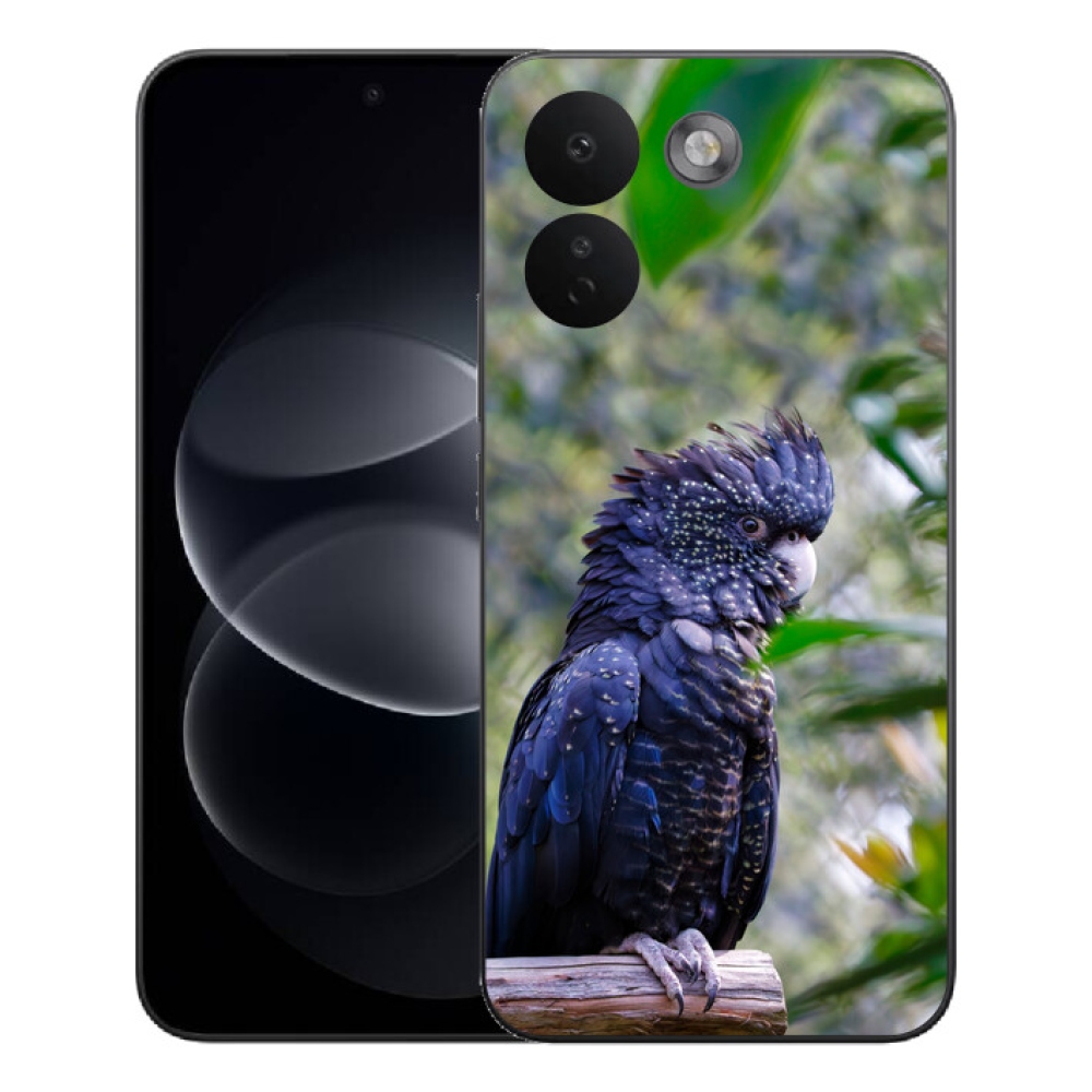 Gelový kryt mmCase na Xiaomi Redmi Note 17 Pro Max 5G - papoušek kakadu černý