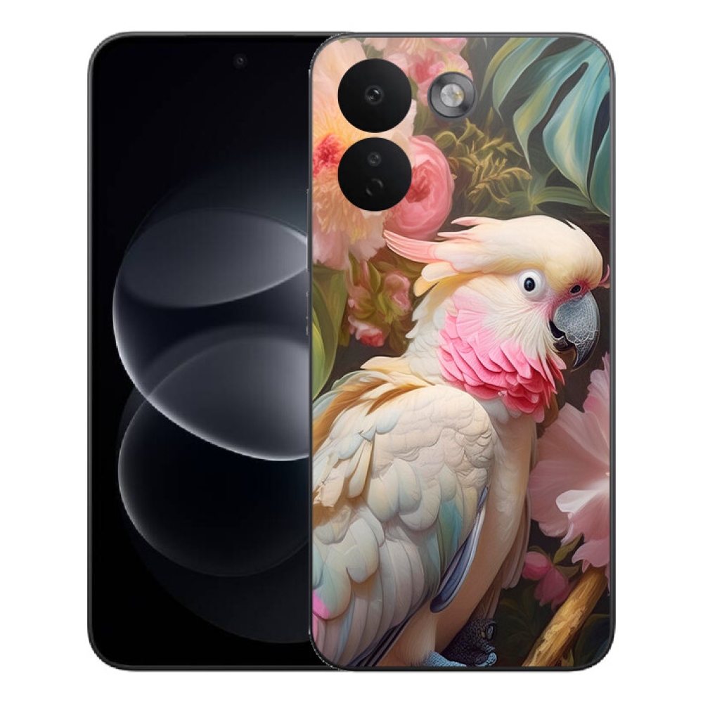Gelový kryt mmCase na Xiaomi Redmi Note 17 Pro Max 5G - papoušek kakadu růžový 2