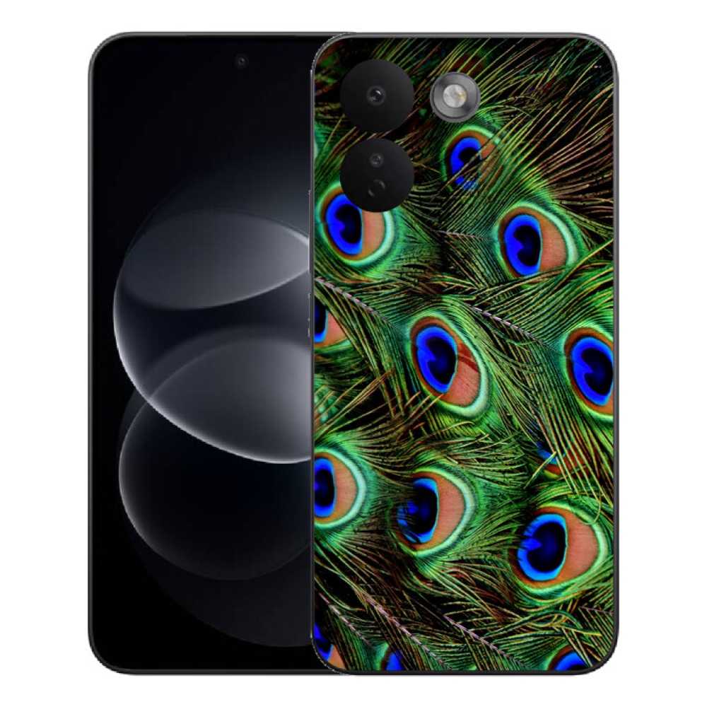 Gelový kryt mmCase na Xiaomi Redmi Note 17 Pro Max 5G - paví peří