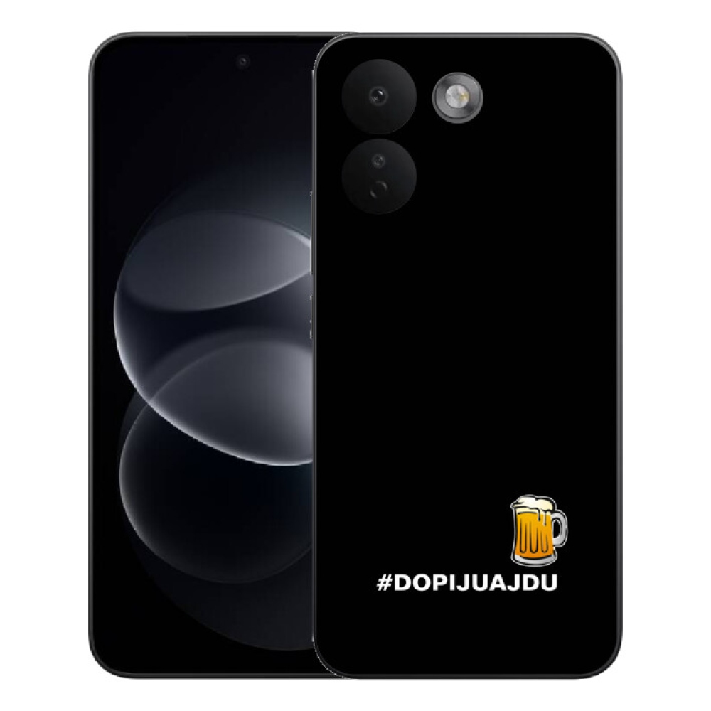 Gelový kryt mmCase na Xiaomi Redmi Note 17 Pro Max 5G - pivní motiv 1 černé pozadí
