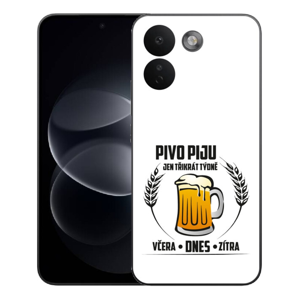 Gelový kryt mmCase na Xiaomi Redmi Note 17 Pro Max 5G - pivní motiv bílé pozadí