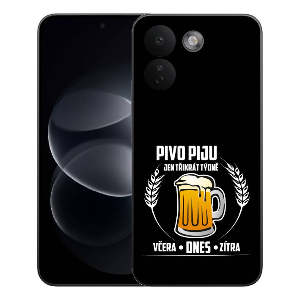 Gelový kryt mmCase na Xiaomi Redmi Note 17 Pro Max 5G - pivní motiv černé pozadí