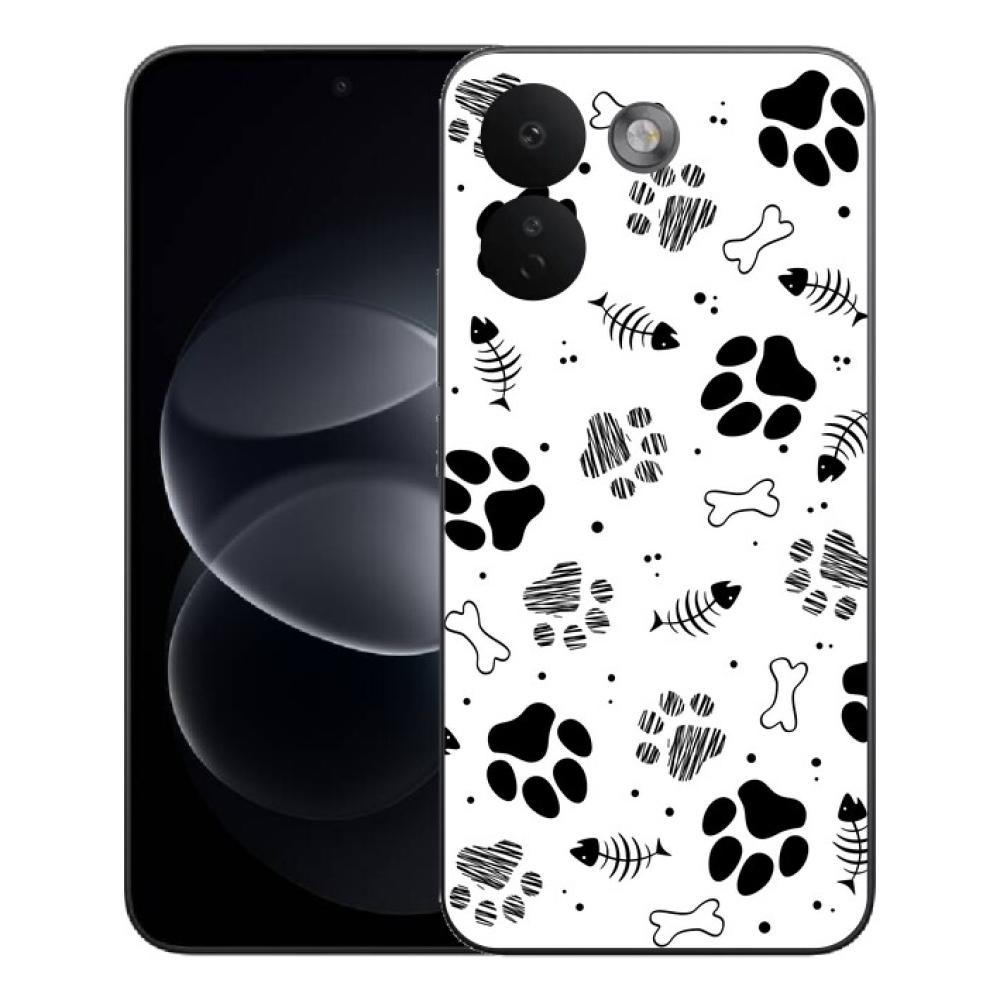Gelový kryt mmCase na Xiaomi Redmi Note 17 Pro Max 5G - psí tlapky 1