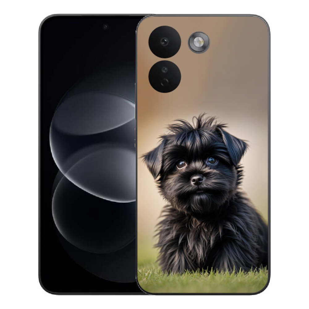 Gelový kryt mmCase na Xiaomi Redmi Note 17 Pro Max 5G - roztomilý černý pejsek