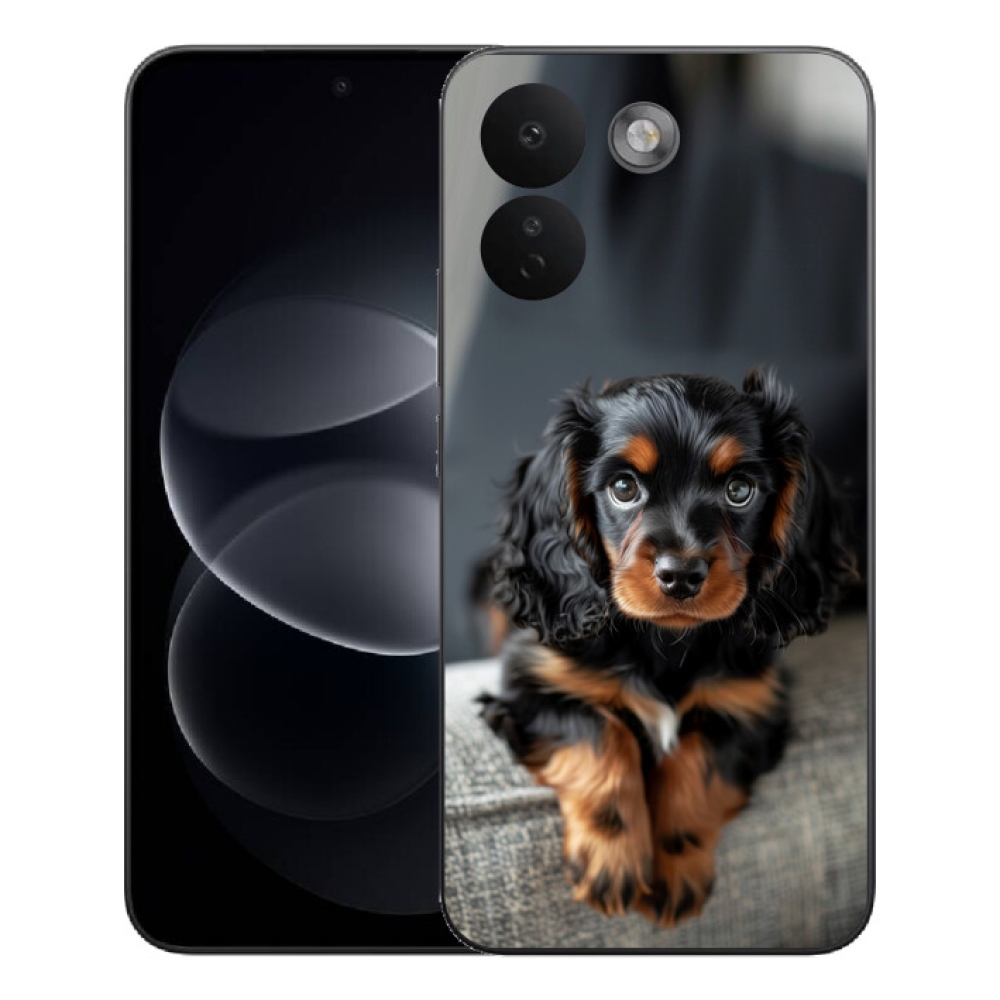 Gelový kryt mmCase na Xiaomi Redmi Note 17 Pro Max 5G - roztomilý dlouhosrstý jezevčík