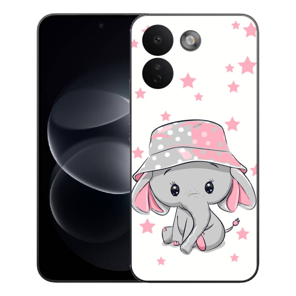Gelový kryt mmCase na Xiaomi Redmi Note 17 Pro Max 5G - růžový slon