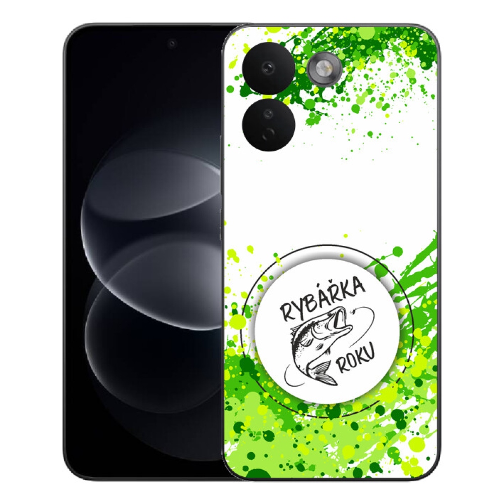 Gelový kryt mmCase na Xiaomi Redmi Note 17 Pro Max 5G - rybářka roku bílé pozadí