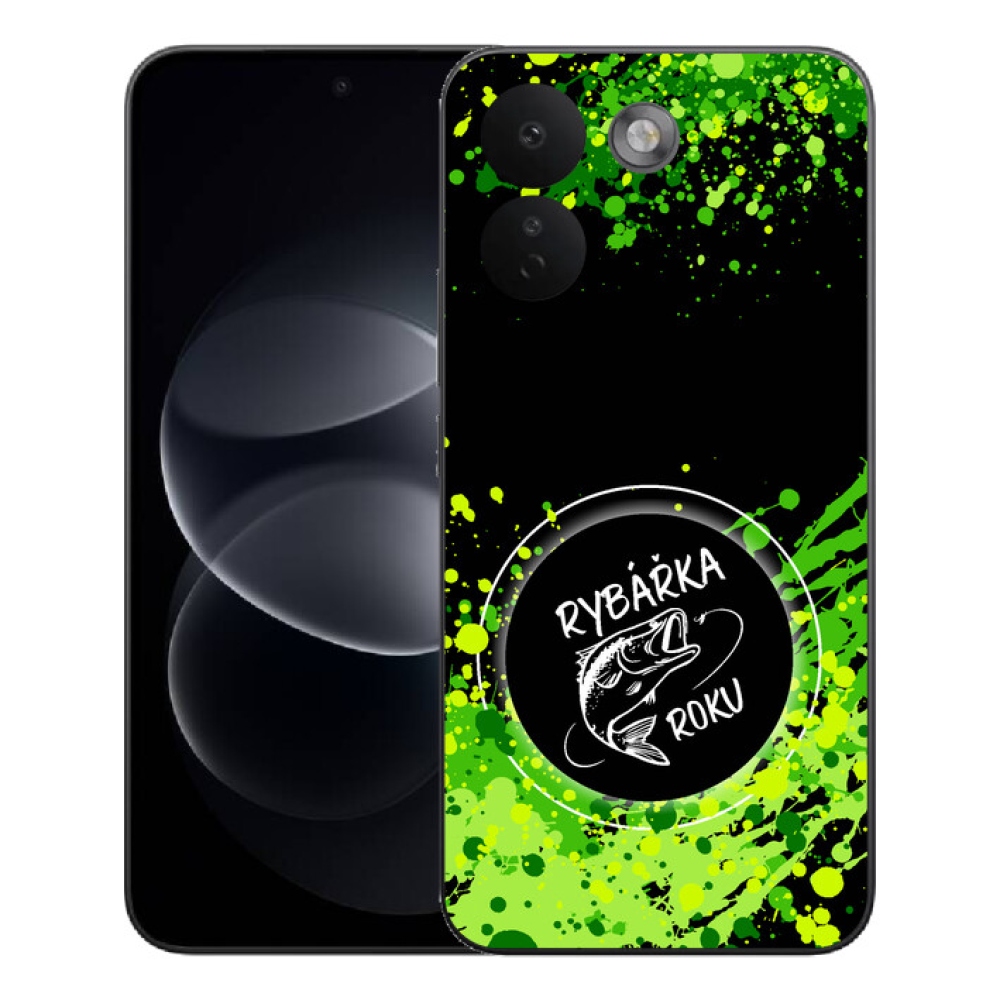 Gelový kryt mmCase na Xiaomi Redmi Note 17 Pro Max 5G - rybářka roku černé pozadí