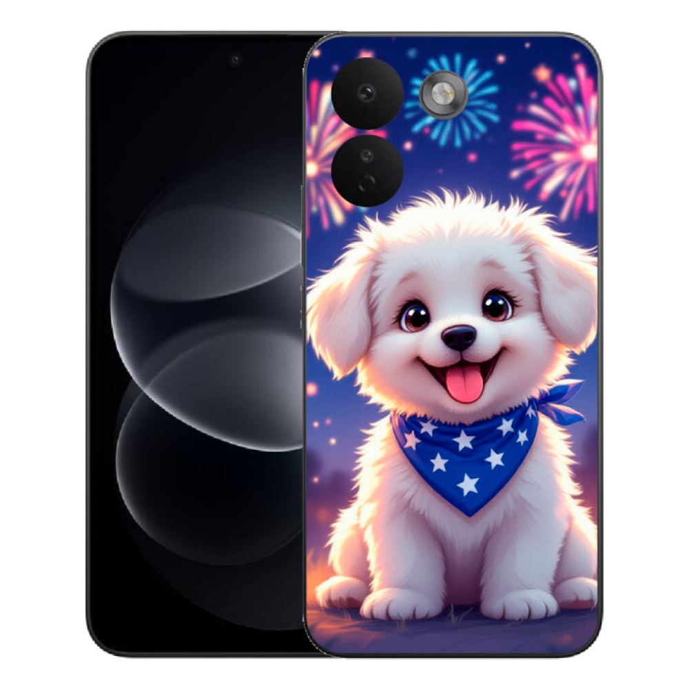 Gelový kryt mmCase na Xiaomi Redmi Note 17 Pro Max 5G - slavnostní štěně