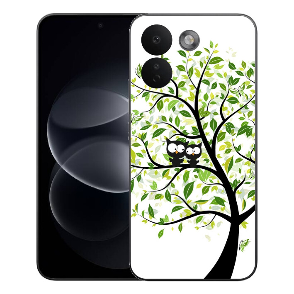 Gelový kryt mmCase na Xiaomi Redmi Note 17 Pro Max 5G - sovičky na stromě