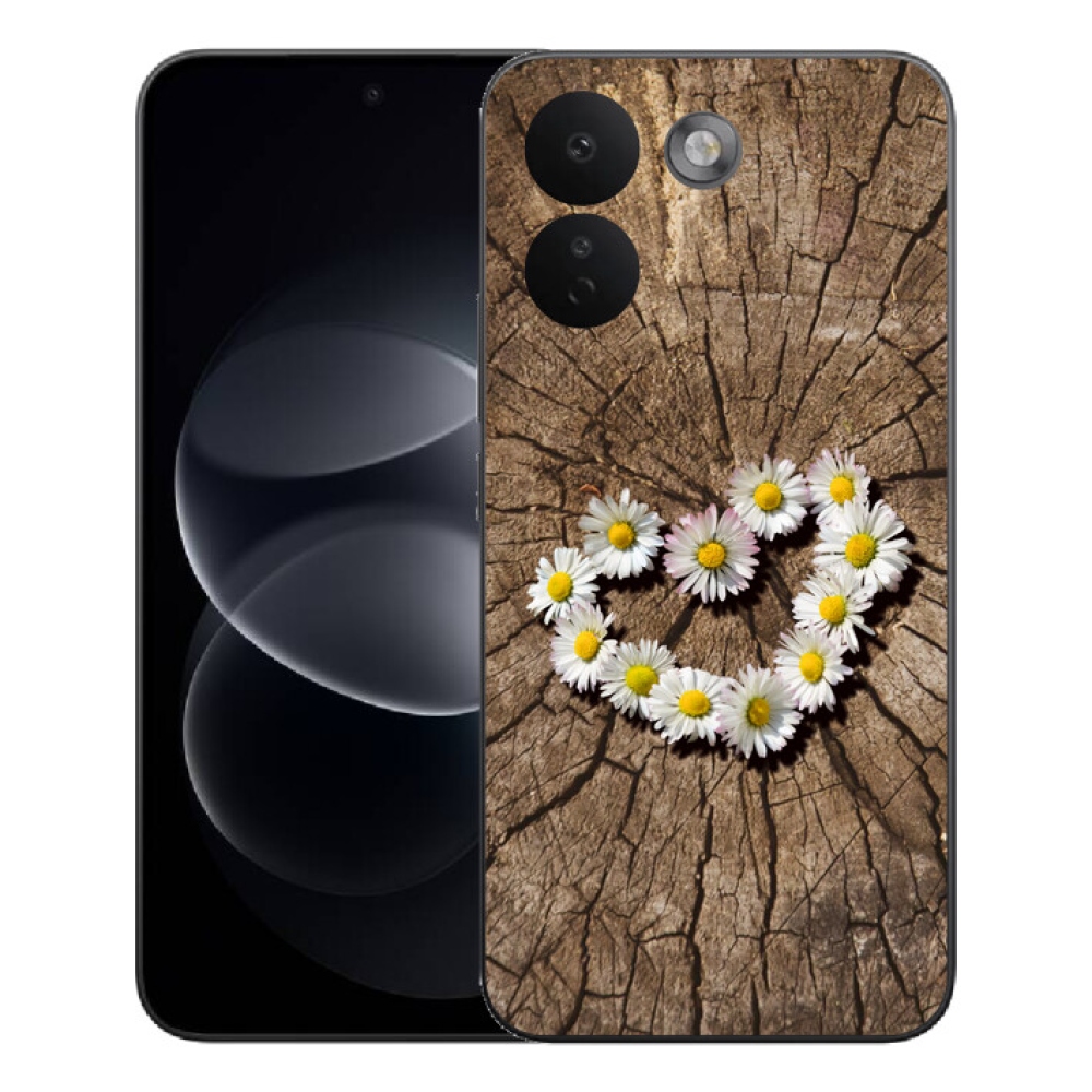 Gelový kryt mmCase na Xiaomi Redmi Note 17 Pro Max 5G - srdce z kopretin