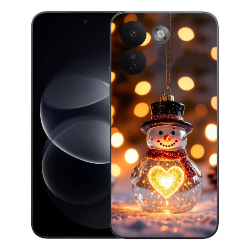 Gelový kryt mmCase na Xiaomi Redmi Note 17 Pro Max 5G - svítící vánoční sněhulák