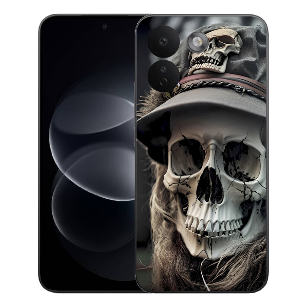 Gelový kryt mmCase na Xiaomi Redmi Note 17 Pro Max 5G - temná lebka