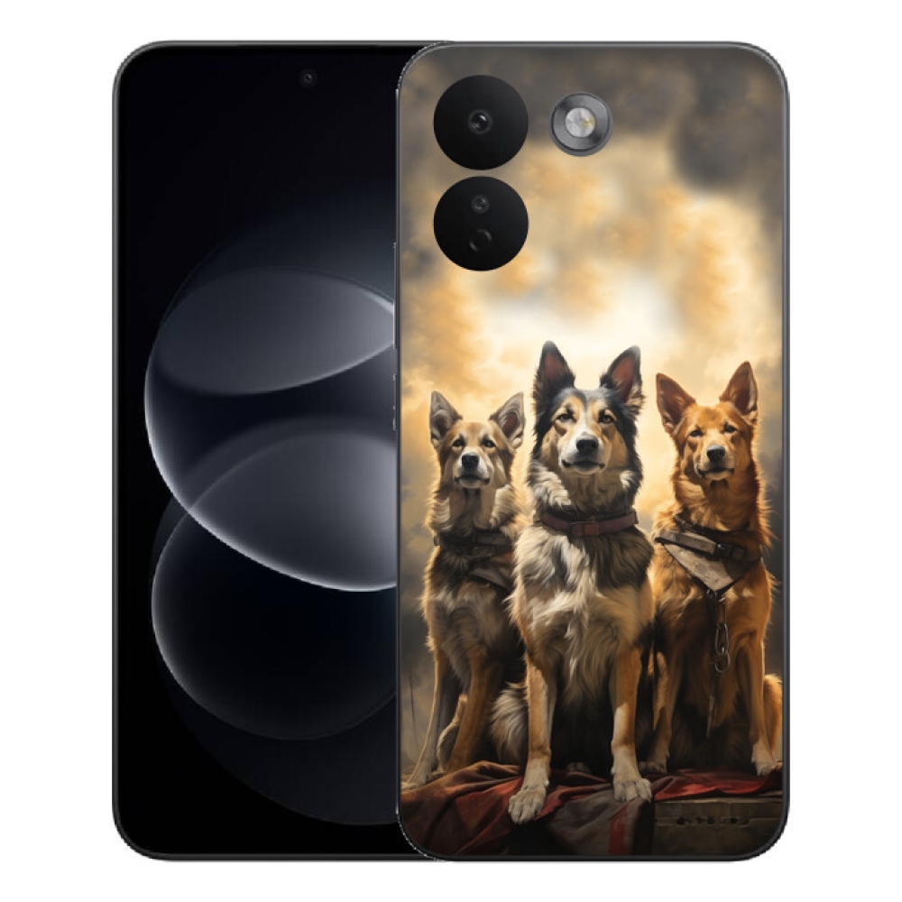 Gelový kryt mmCase na Xiaomi Redmi Note 17 Pro Max 5G - tři psi
