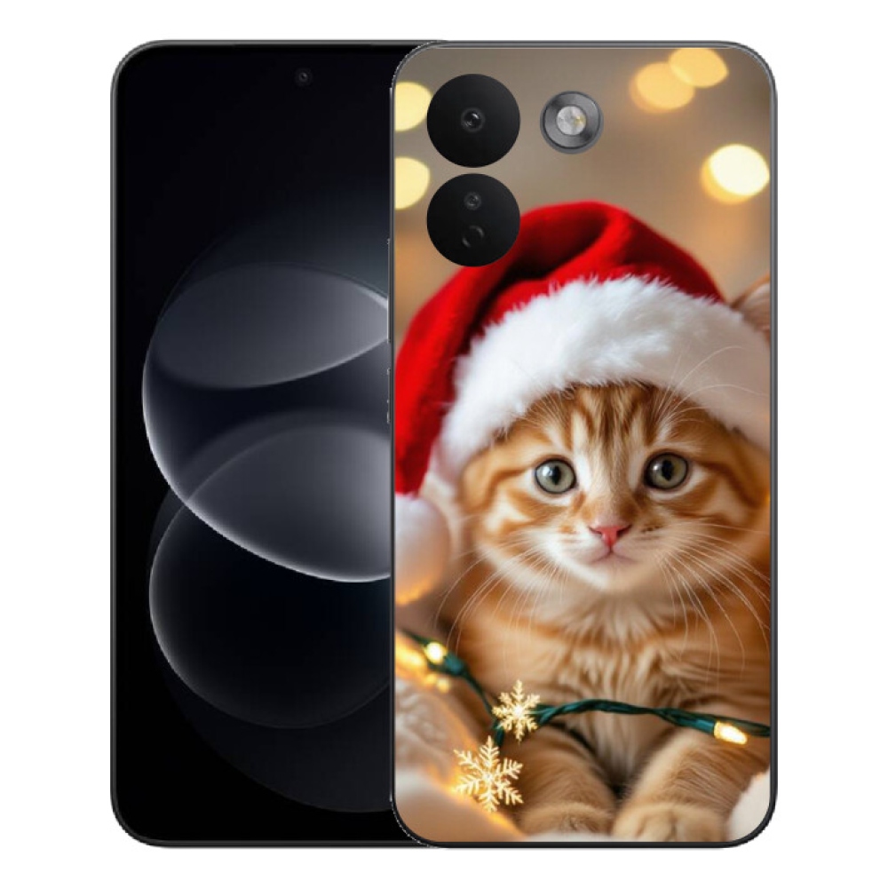 Gelový kryt mmCase na Xiaomi Redmi Note 17 Pro Max 5G - vánoční kotě